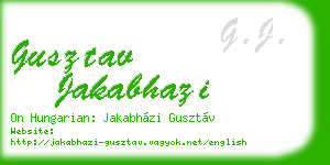gusztav jakabhazi business card