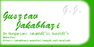 gusztav jakabhazi business card